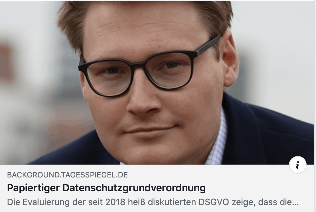 Mein Gastbeitrag im Tagesspiegel zur DSGVO