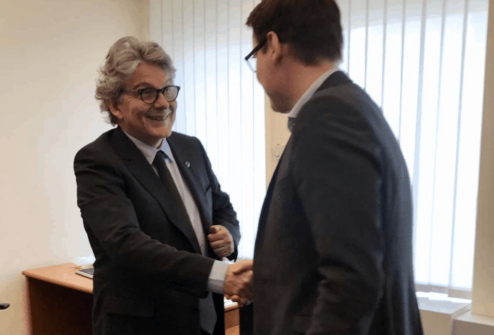 Austausch mit EU-Kommissar Thierry Breton zum Finanzrahmen der EU